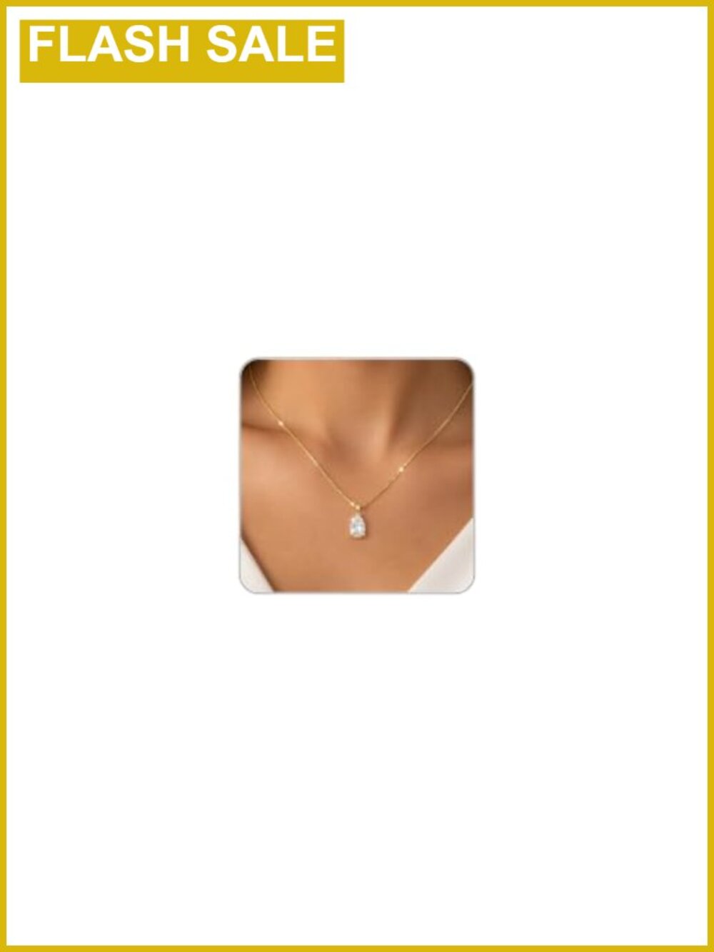 Gold Plated Cubic Zirconia Pendant Necklace